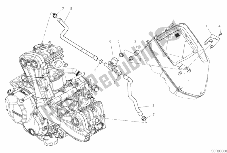Todas as partes de Sistema De Ar Secundário do Ducati Multistrada 950 USA 2020